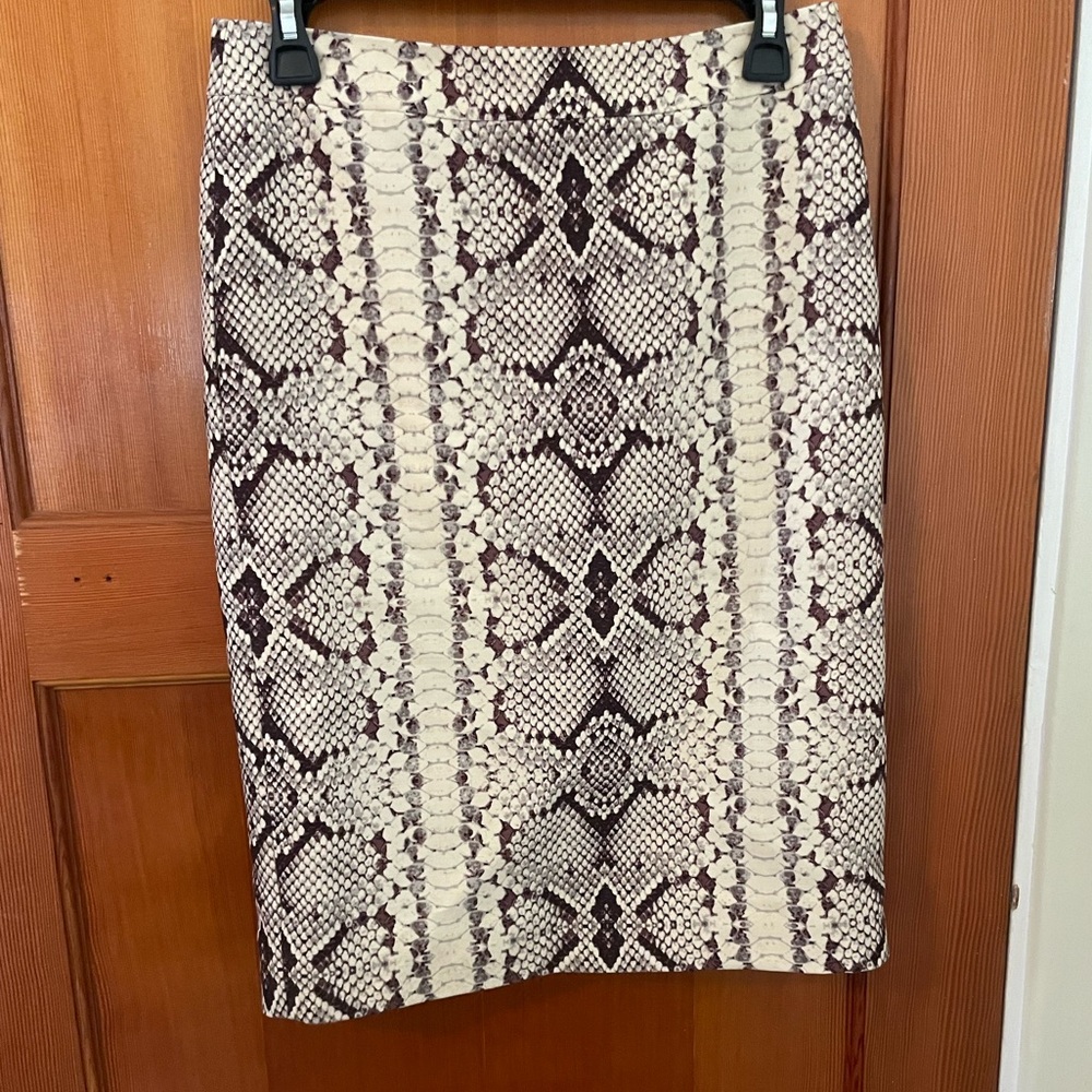 JCrew snakeskin pencil skirt size 2